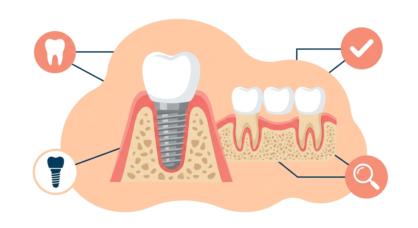 Zahnlücke schließen – Implantat vs. Brücke